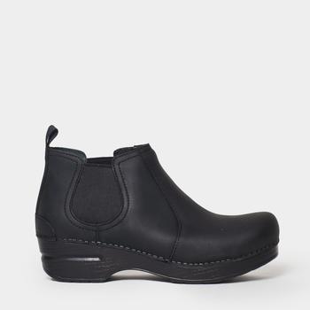 推荐Dansko ankle boot with black oiled leather elastics商品