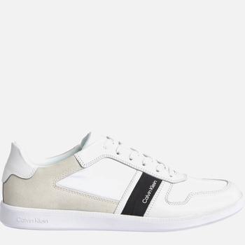 推荐Calvin Klein Men's Low Top Mix Trainers - Triple White商品