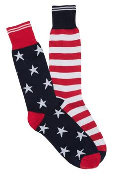 Lorenzo Uomo是什么牌子, Lorenzo Uomo | Mix Match Americana Crew Socks商品图片 4.7折