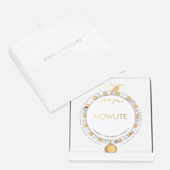 推荐Joma Jewellery Women's Wellness Gems Howlite Bracelet - Gold/White商品