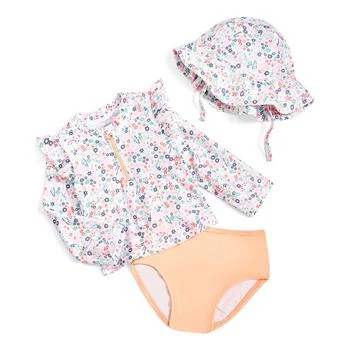 First Impressions | Baby Girls Dinosaur Floral Swim Shirt, Bottoms and Hat, 3 Piece Set, Created for Macy's,商家Macy's,价格¥360