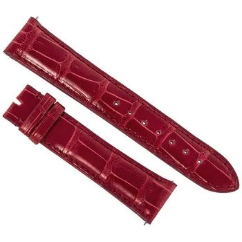 Hadley Roma | 21 MM Shiny Red Alligator Leather Strap,商家Jomashop,价格¥370
