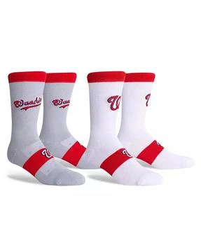 PKWY | Youth Boys and Girls Washington Nationals 2-Pack Uniform Home & Away Crew Socks,商家Macy's,价格¥147