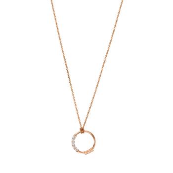 商品AME | Âme Totem 18K Rose Gold, Lab-Grown Diamond Small Circle Pendant Necklace,商家Premium Outlets,价格¥9502图片