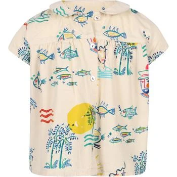 推荐Beach print organic blouse in natural商品