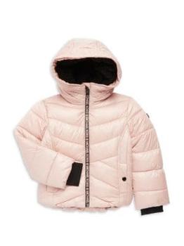 推荐Little Girl's Stadium Hooded Puffer Jacket商品