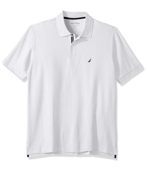 Nautica | Men's Big and Tall Classic Fit Short Sleeve Solid Performance Deck Polo Shirt商品图片,