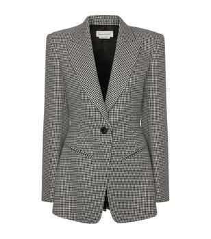 Alexander McQueen | Wool Houndstooth Blazer商品图片,独家减免邮费