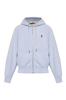 推荐AMI Ami de Coeur Logo Embroidered Zip-Up Hoodie商品