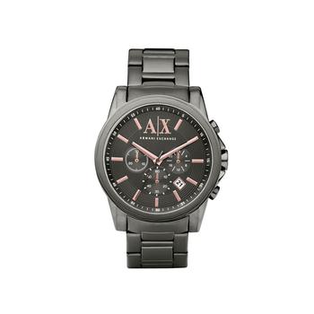 Armani Exchange | Men's Chronograph Gunmetal Gray Stainless Steel Bracelet Watch 45mm商品图片,