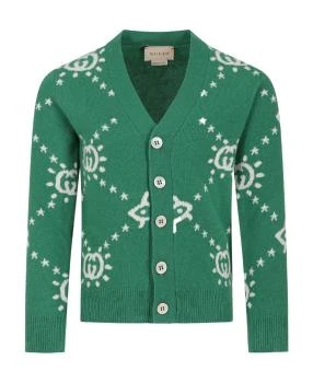Gucci | Gucci 男童针织毛衣 748025XKDAC3523 绿色,商家Beyond Boutique HK,价格¥3749