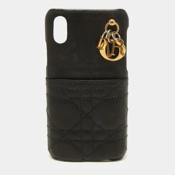 推荐Dior Black Cannage Leather Lady Dior iPhone X Case商品