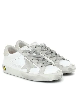 推荐Super-Star leather and suede sneakers商品