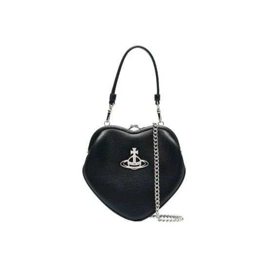 推荐Vivienne Westwood BELLE 士星Logo爱心造型链条枝纹人造革 单肩斜挎手提包 常规 女款 黑色商品
