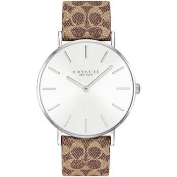 Coach | Women's Perry Brown Canvas Strap Watch 36mm商品图片,7折