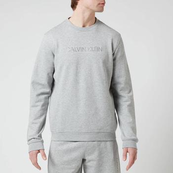 ck卫衣是什么牌子, Calvin Klein | Calvin Klein Performance Men's Chest Logo Sweatshirt - Medium Grey Heather/Acid Lime商品图片 5折