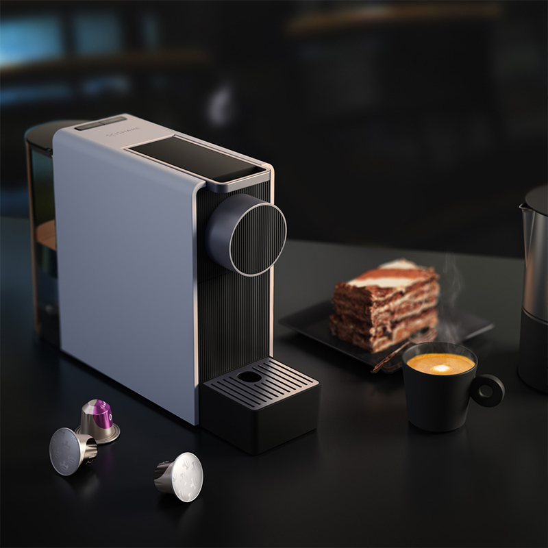 商品心想胶囊咖啡机 mini 全自动家用办公室商用便携咖啡一键萃取小巧简约 灰色图片