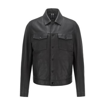product HUGO BOSS - Trucker Style Leather Jacket With Detachable Lining image