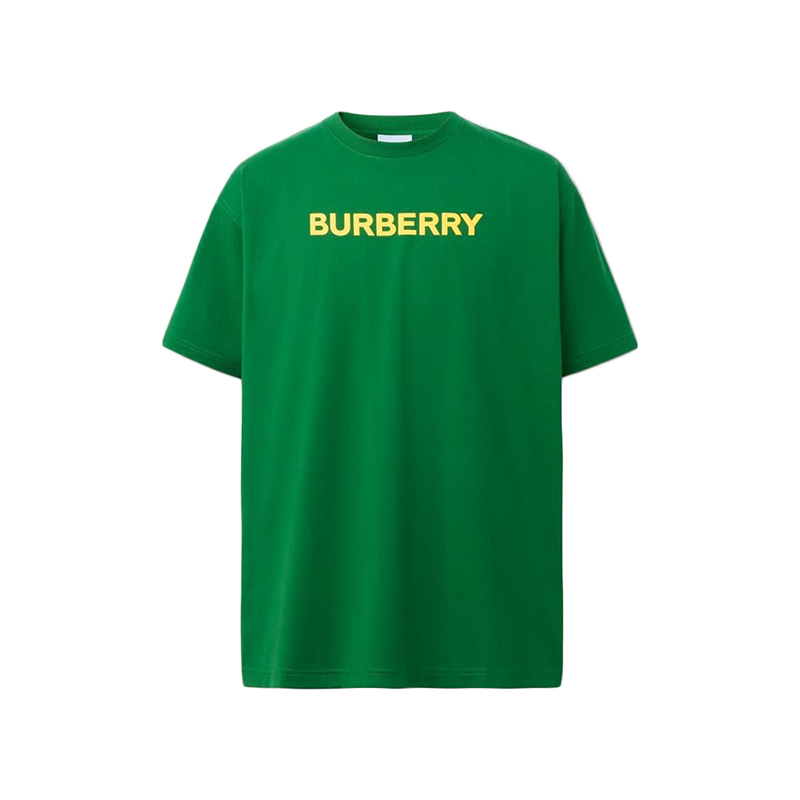 时尚burberry t恤男装, Burberry | 【包税】BURBERRY/博柏利 22年春夏新款 男士常春藤绿色纯棉宽松版型短袖T恤80575231商品图片 额外9.5折, 包邮包税, 额外九五折