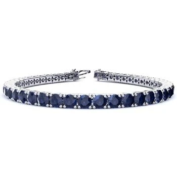 SSELECTS | 15 3/4 Carat Sapphire Tennis Bracelet In 14 Karat White Gold, 8 1/2 Inches,商家Premium Outlets,价格¥35369