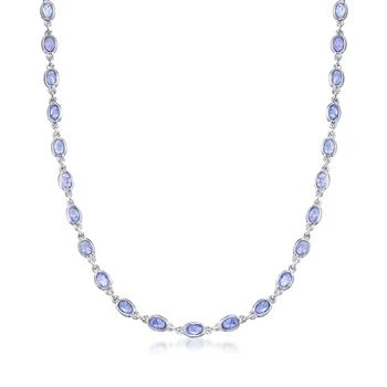 Ross-Simons | Ross-Simons Tanzanite Station Necklace in Sterling Silver,商家Premium Outlets,价格¥2021