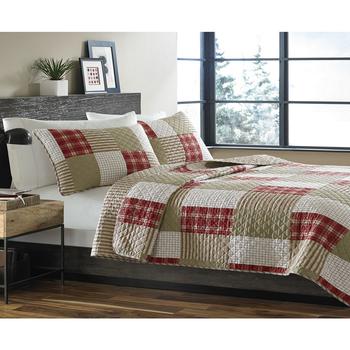 Eddie Bauer评价, Eddie Bauer | Camano Island Plaid Quilt Set, King, 3 Piece商品图片 