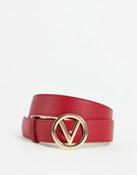 商品Valentino Bags Round belt with gold V in red图片