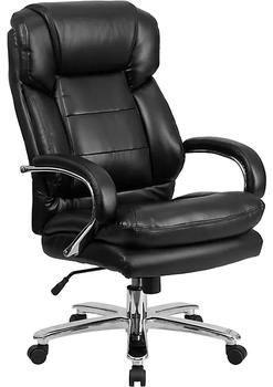 商品Big & Tall Office Chair | Black LeatherSoft Swivel Executive Desk Chair with Wheels,商家Belk,价格¥3826图片