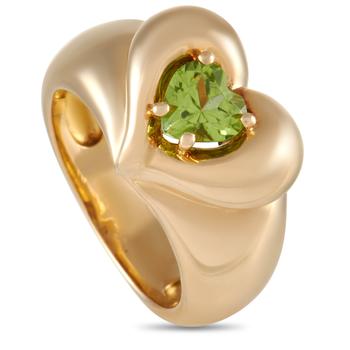 Van Cleef & Arpels, [二手商品] Van Cleef & Arpels | Van Cleef & Arpels 18K Yellow Gold Peridot Heart Ring商品图片 6.7折
