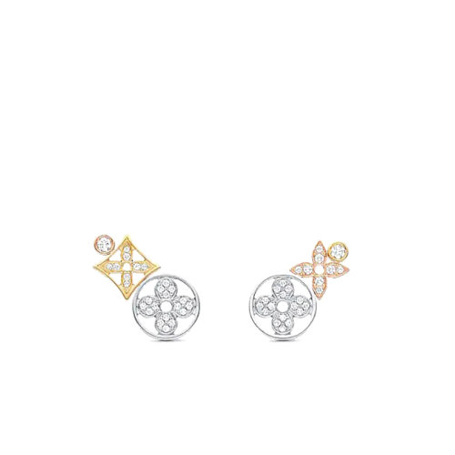 Louis Vuitton Empreinte ear studs, white gold (Q96580)