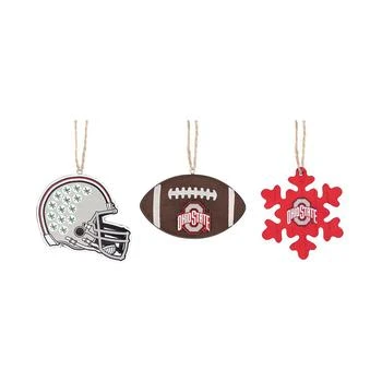 Memory Company | The Ohio State Buckeyes Three-Pack Helmet, Football and Snowflake Ornament Set,商家Macy's,价格¥225