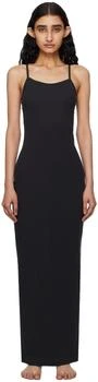 SKIMS | Black Cotton Rib Long Cami Maxi Dress,商家Ssense US,价格¥210