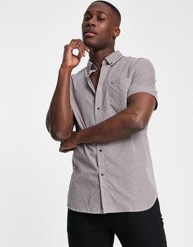 Lacoste | Lacoste short sleeve gigham shirt in red商品图片,8.2折×额外9.5折, 额外九五折