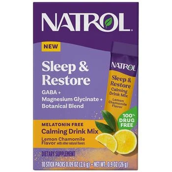 Natrol | Sleep & Restore Melatonin Free Calming Drink Mix Lemon Chamomile,商家Walgreens,价格¥205