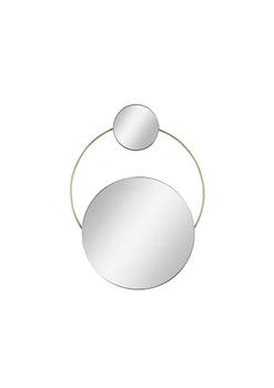 商品Kingston Living | 33" Gold Framed Glass Decorative Round Wall Mirror,商家Belk,价格¥1095图片