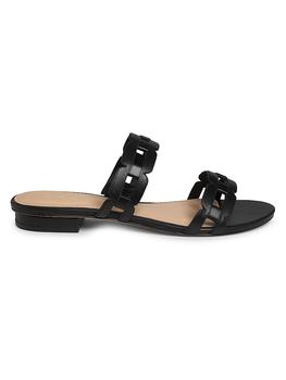22élevé Chain-Link Metallic Leather Sandals - Shoes