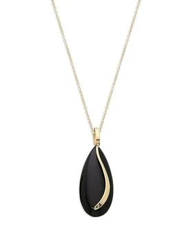 Bloomingdale's | 14K Yellow Gold Onyx Almond Pendant Necklace, 18" - 100% Exclusive,商家Bloomingdale's,价格¥4228