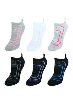 推荐Women's CoolZone Cushioned Cotton No Show Tab Socks (6 Pack)商品