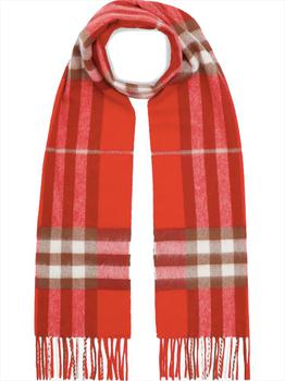 推荐Burberry Womens Red Cashmere Scarf商品