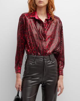推荐Colette Leopard-Print Sequin Shirt商品