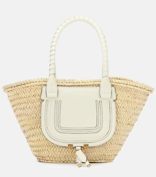 Chloé | Marcie Medium raffia tote商品图片,