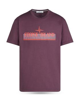 Stone Island, Stone Island | Striped Logo Tee商品图片 6折×额外7折, 额外七折