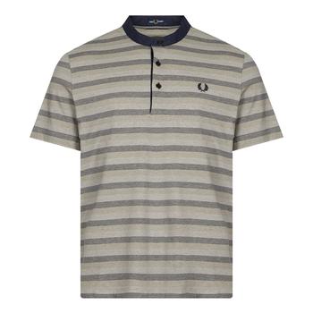 Fred Perry | Fred Perry Striped Henley T-Shirt - Deep Carbon商品图片,7折
