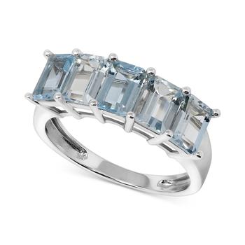 商品Macy's | Aquamarine Statement Ring (2 ct. t.w.) in 14k White Gold,商家Macy's,价格¥12451图片