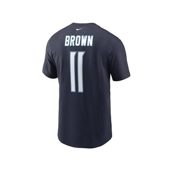 NIKE | Tennessee Titans Men's Pride Name and Number Wordmark T-Shirt - AJ Brown商品图片,