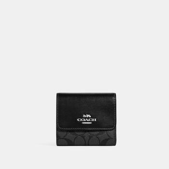 Coach Outlet Small Trifold Wallet In Blocked Signature Canvas product img