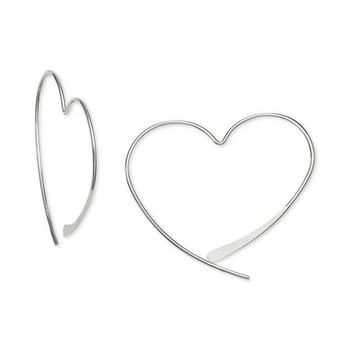 Giani Bernini | Wire Heart Threader Earrings in Sterling Silver, Created for Macy's,商家Macy's,价格¥384
