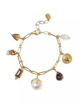 Chan Luu | 18K-Gold-Plated & Multi-Gemstone Charm Bracelet,商家Saks Fifth Avenue,价格¥1449