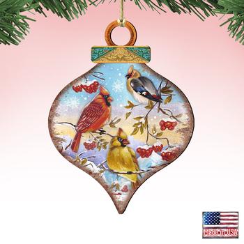 商品Designocracy | Designocracy Birds Drop - 8035222 Wooden Ornaments Set of 2,商家Premium Outlets,价格¥196图片