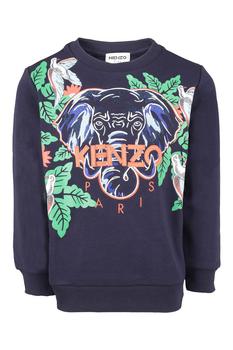 推荐Kenzo Kids Logo Embroidered Long-Sleeved Sweatshirt商品